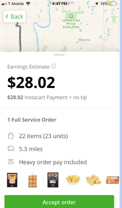 Instacart always pays $7 if you have to shop and deliver an order and $5 if you only have to deliver an order. Tips can be edited up to three days and it takes 24 hours for it to show up in your earnings account. If you’re customer doesn’t tip, you’re not making money. Instacart’s pay scale is .60/mile, but it’s only for the distance ...
